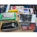 Nine Boxed 'HO' Gauge U.S.A outline Rolling Stock Plastic Kits, box vans etc by various makers (