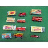 Six Boxed Matchbox Models, including Superfast inc #13 Snorkel Fire Engine, #17 the Londoner, #35