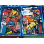 Two Trays of Mixed Diecast Vehicles, to include Matchbox Superkings K18 Articulated Horse Van,