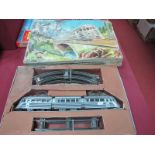 A Rare Hard to Find "Joustra Autorail" "Silver Arrow" Three Unit Articulated Locomotive, battery