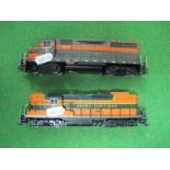 Two 'HO' Gauge U.S.A. Outline Unboxed Bo-Bo Diesel Locomotives, Great Northern Livery - Bachmann EMD