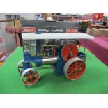 A Wilesco D40 Live Steam "Old Smoky" Tractor, very good, light steamed condition, with burner and