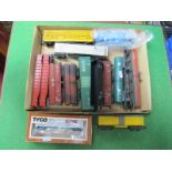 Fourteen Items of 'HO' Gauge unboxed U.S.A Outline Rolling Stock, by various makers, tank wagons,