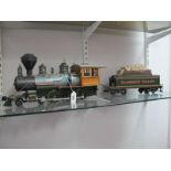 Bachmann 'G' Gauge "Old Timer" U.S.a Outline 4-6-0 Steam Locomotive and Eight Wheel/Double Bogie
