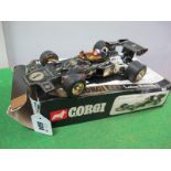 A Boxed Corgi No 190 Lotus Formula 1, J.P.S appears complete but wheel tool missing, box fair.