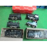 Six Rivarossi 'HO' Gauge 0-4-0 U.S.A Outline Steam Tank Locomotives, unboxed/good U.T.