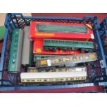 Eleven Triang/Hornby 'OO' Gauge/4mm Coaches, three S.R Suburban R/No 17036 etc, five Mainline R/No