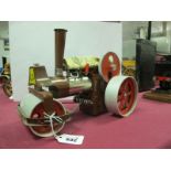 A Wilesco D366 Live Steam "Old Smoky" Road Roller, light steamed, with burner, instructions and