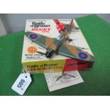 Dinky Toys No 719 Battle of Britain, Spitfire MK II, overall good condition but one propeller prop