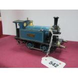 A Kit/Scratch Built 'O' Gauge/7mm Two Rail Electric 0-4-0 Tank Steam Locomotive, blue/black