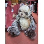 Charlie Bears - CB625139, "Blackberry Crumble" in Charlie Bears Bag, (no odours).