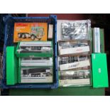 Eight 'HO' Highway Plate Trailer Kits, by "Bowser", etc. Plus a "Keilkraft" Mercedes Truck Kit and a