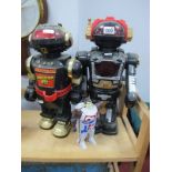 Robots - Honk Kong New Bright Industrial, 37cm high, another similar - Hasbro Takara model. (3)