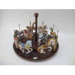 The Magic of the Merry-Go-Round, twelve carousel animal figures by Franklin Mint, with