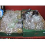 A Quantity of Glassware:- Two Boxes.