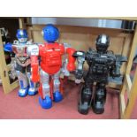 Robots - Chinese Turbo, in red 40cm high, others in black and silver. (3)