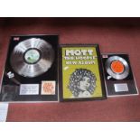 Mott The Hoople, 'Rock and Roll Queen' silvered disc in presentation frame, another for the
