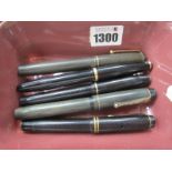 Pens with 14K Nibs, including Parker, Onoto, Curtzons, Summit. (5)