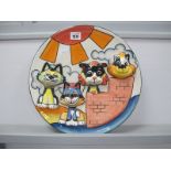 Lorna Bailey 'Cats Chorus' Charger, limited edition No 4/60, released March 2005 through the