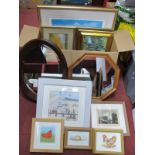 Mirrors, signed prints, original artwork etc:- One Box.