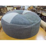 A Harris Tweed Circular Pouffe.