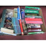 Lead Farmyard Animals, Corgi Police mini van, etc, horse racing books:- One Box