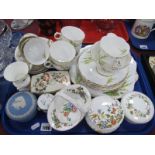 Stafford 'Broom' Tea Wear, of twenty two pieces, Wedgwood, Aynsley and other ceramics:- One Tray