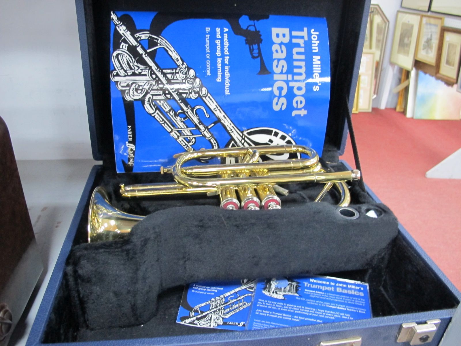 VMI German Brass Trumpet 284652, in case.