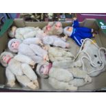 Schuco Monkeys, to include four lady monkeys, two baby, two Russ Berrie plastic face conga gorillas,