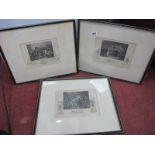 Engravings - 'Killing Wat Tyler', 'Viscount Duncannon' Victory', Battle of Chevy Chase. (3)