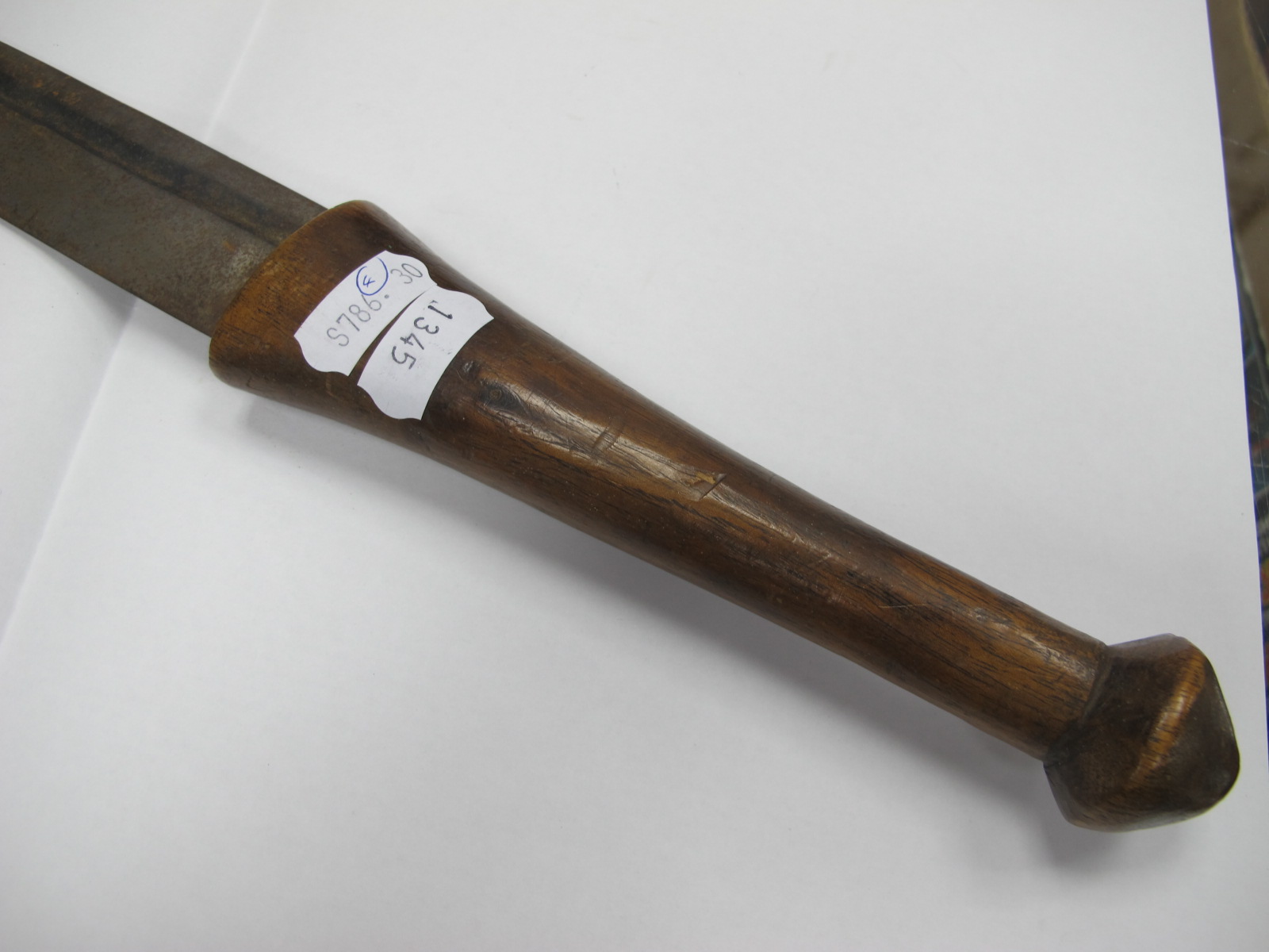 Sword in Shagreen? Scabbard, (damaged), hardwood African spear, 111cm long, walking stick scabbard. - Image 5 of 10