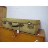 A Circa 1930's Canvas and Leather Edged De-Mob case, with brass locks.