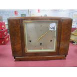 Fattorini of Bradford Walnut Cased Mantle Clock, with Westminster chime movement by Elliott 30cm