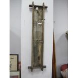 Admiral Fitzroys Barometer, (thermometer absent), in display case, 105cm high.