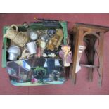 Mirror, 'Beer Barrel Folk' musical bottle, model elephants, DBGM cigarette box, wall tidies, etc:-