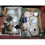 Pyrex Plates, tureens, V.A mugs, glass bowl:- One Box.