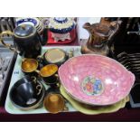 Mailing 'Peony Rose' Bowl, Winton dish (chipped), Devon coffee ware. Copper lustre jug, etc;- One