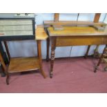 An Early XX Century Walnut Rectangular Shaped Side Table, top with a moulded edge, two end