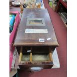 A XIX Century Mahogany Shop Till, with a hinged lid, cash drawer.