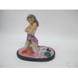 A Peggy Davies Figurine 'Phoebe', artists original colourway 1/1 by Victoria Bourne, 18cm high.