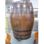 Doulton Lambeth Stoneware Spirit Barrel, stamped '6', 46cm high.