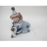 Lladro Figurine 'Pierrot with Puppy & Ball', 5278, (boxed), 11.5cm high.
