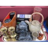 Zenith 10 x 50 Binoculars, Fugi Film, Konica and Hanimex cameras, Chinese brass vases, Swiza