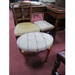 A XIX Century Single Chair, later oval stool, box with hinged lid. (3)