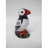 Anita Harris Black and White Puffin Figure, gold signed, 12cm high.