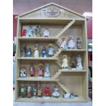 The Woodmouse Family; Twenty-Five Figures, in fitted wall hanging display unit by Franklin Mint.