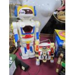 Power Rangers Mighty Morphin. A Chinese robot 37cm high, both in white.