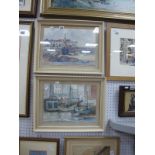 P. Harrison 'Brid Harbour' and 'Scarboro', pair of watercolours, signed and dated 73, 24.5 x 34cm.