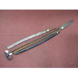 Sword in Shagreen? Scabbard, (damaged), hardwood African spear, 111cm long, walking stick scabbard.