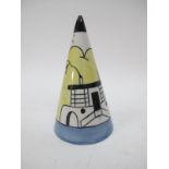 Lorna Bailey 'Trentham Swimming Pool' Conical Sugar Caster, limited edition No 1/5, 13.5cm high.